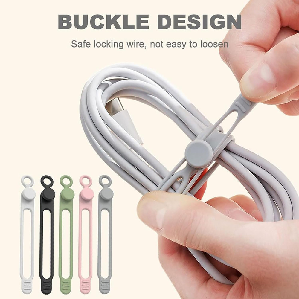 Data Cable Organizer, 2026 Upgrade Silicone Headphone Organizer, Silicone Cable