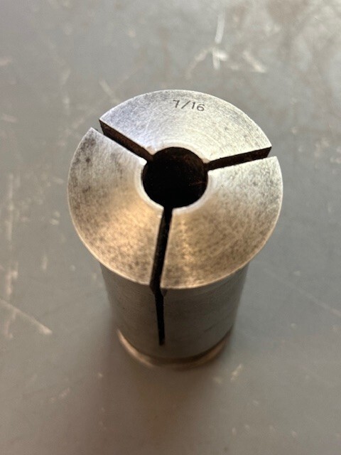 7/16" Round 5C Collet w/Internal Threads