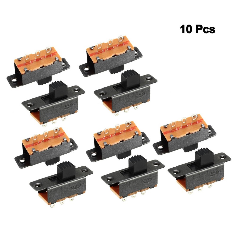 10pcs 5mm Vertical Slide Switch SPDT 3 Terminal PCB Panel Hitch