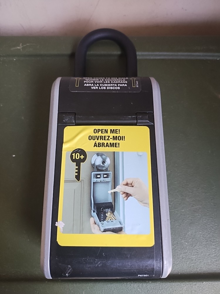 Master Lock Portable Combination Lock Box 5480D (No Code) Holds 10 Keys