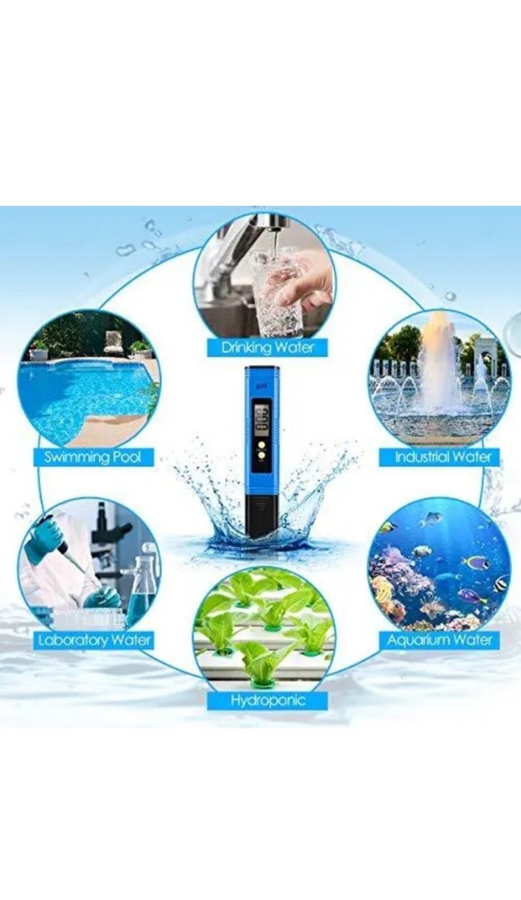 PH Meter 0.01 High Accuracy Pocket Size with 0-14 PH Testing Range PH Tester