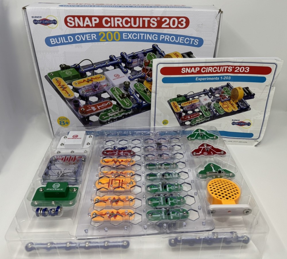 Snap Circuits 203 Electronic Experimental Kit Complete with Manual 200+ Projects