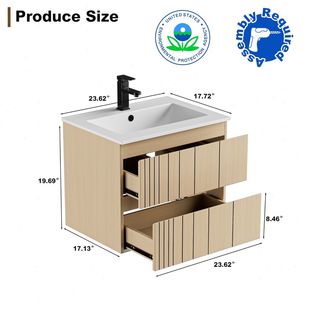 Wall Mounted Bathroom Vanity With Sink