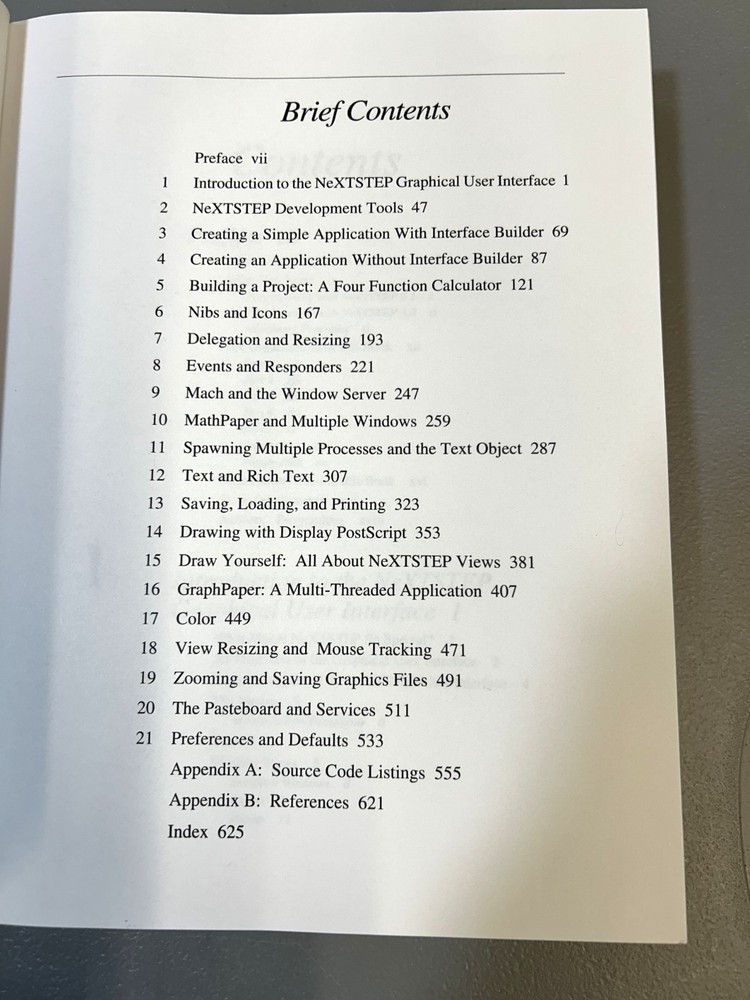 Nextstep Programming Hard cover 630 pages