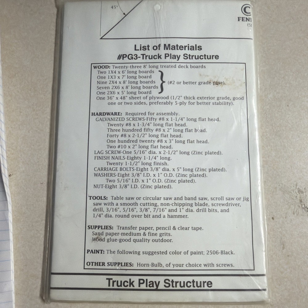 Full Size Wooden Truck Pattern