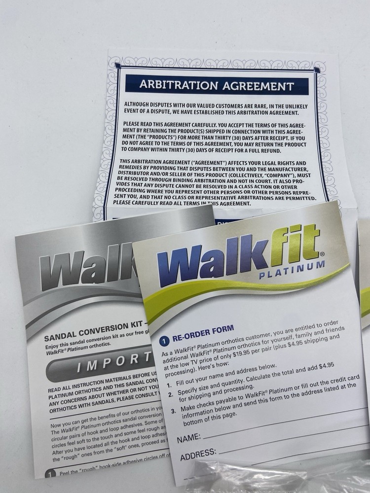 walk fit platinum orthotic replacement new