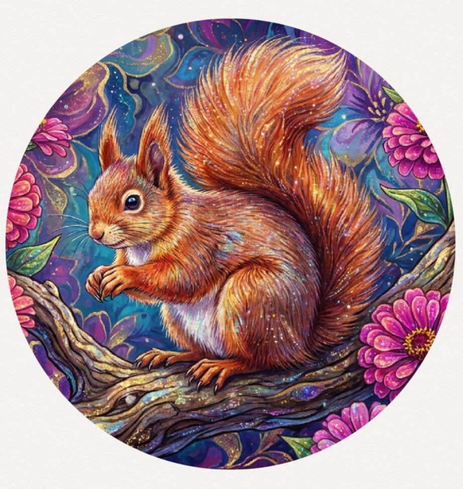 Hayleybug 1/10th oz Forest Forager Squirrel Silver Round