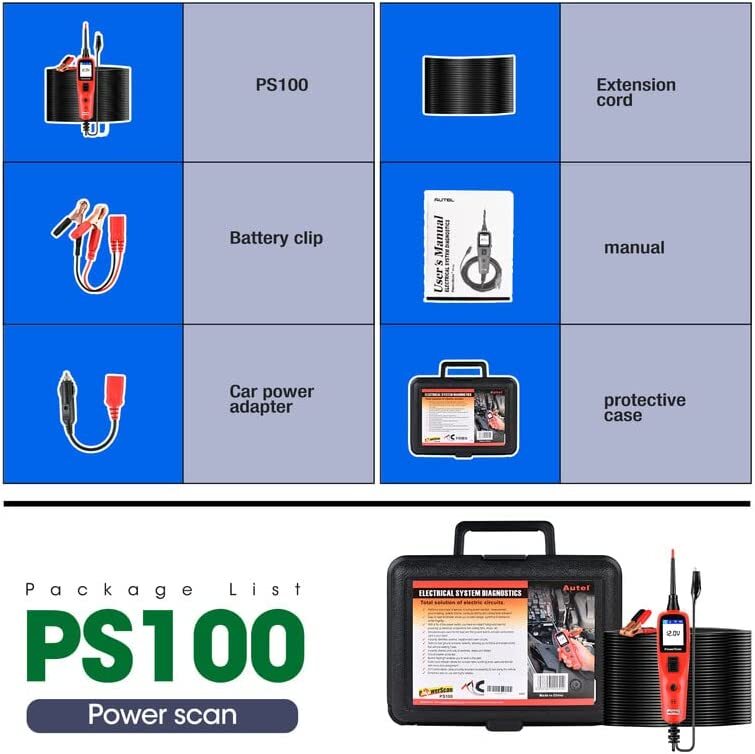 Autel Circuit Tester PowerScan Circuit Probe Tool 12-24V Electrical Short Open