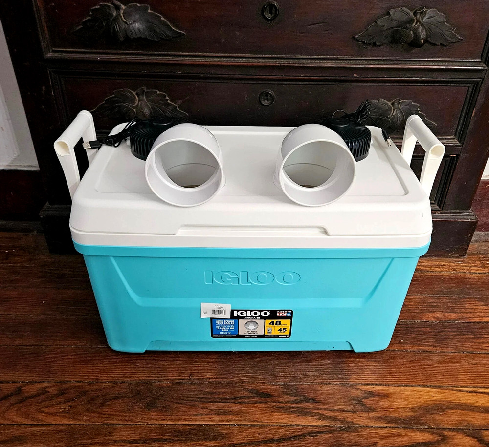 Onos 48qt Aqua Swamp Cooler Portable Air Conditioner Camping Dual 3 Speed Fans