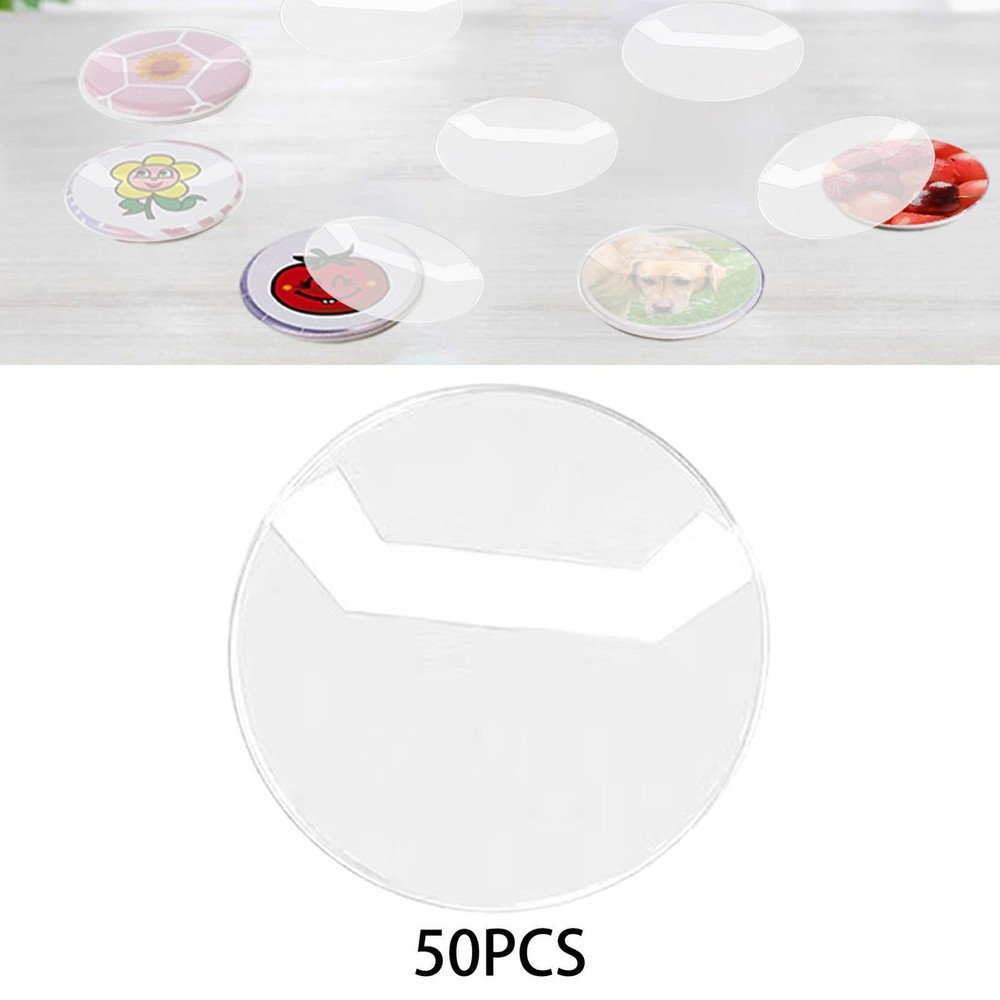 50x Badge Protective Covers Transparent PVC