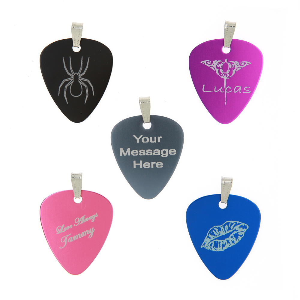 Keepsake Custom Engraved Personalized Guitar Pick Necklace