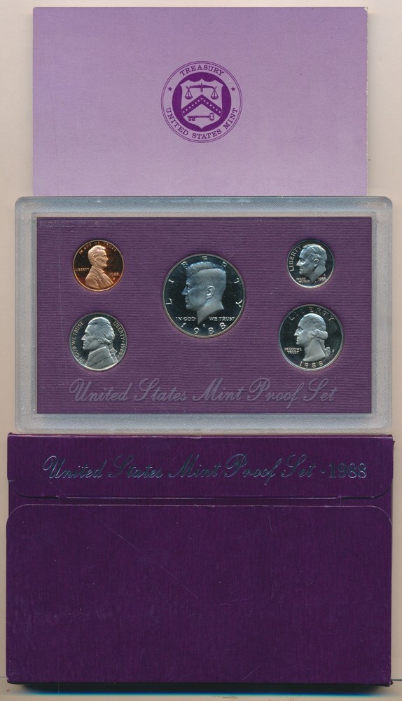 1988 U S MINT PROOF COIN SET