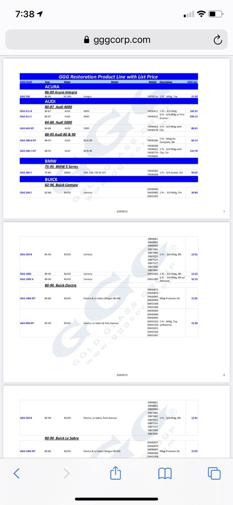 Window Gasket Ggg 819 B
