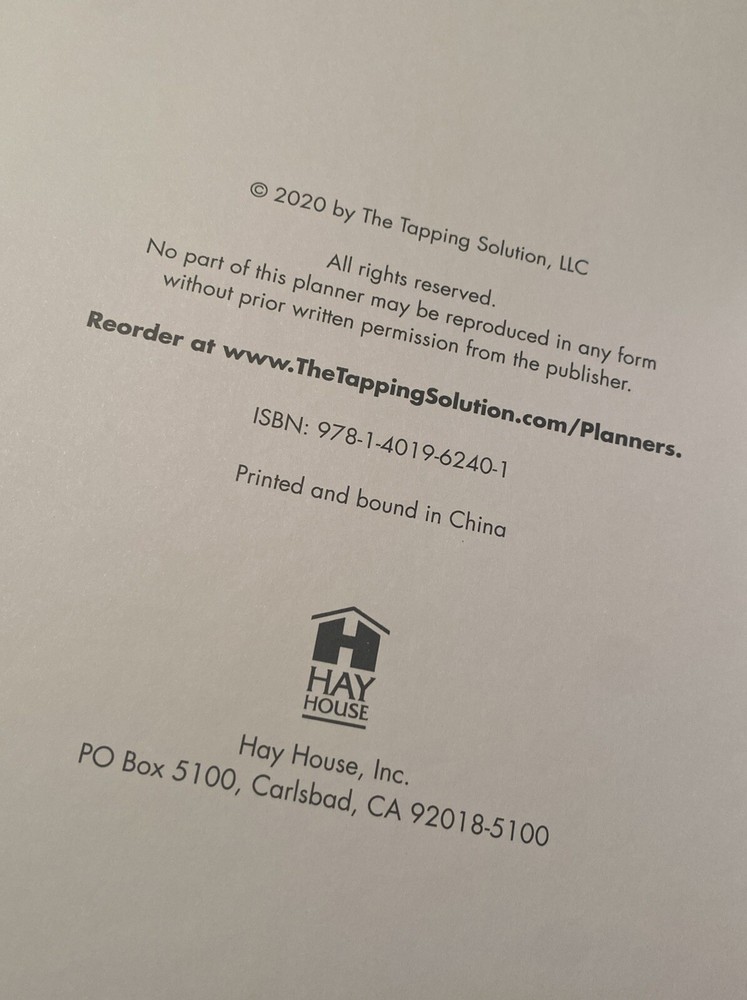 The Tapping Solution Planner Journal by Alex Ortner Green Diary EFT Notebook