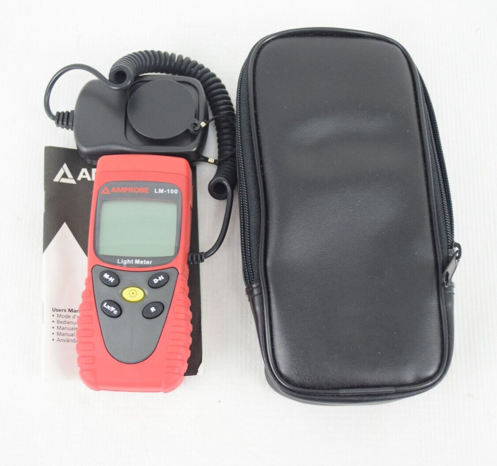 Amprobe LM-100 Light Meter with Sensor and Cap