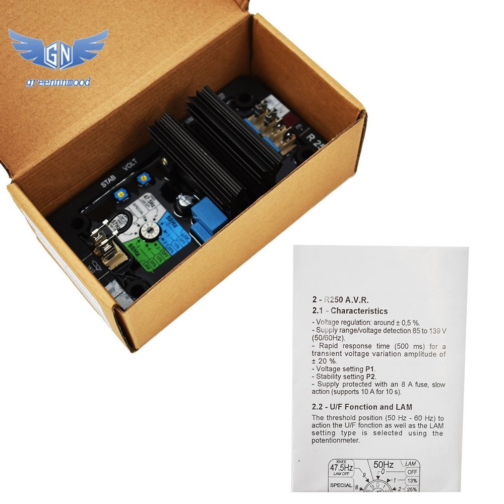 AVR R250 Automatic Voltage Regulator Controls Module Card For Generator