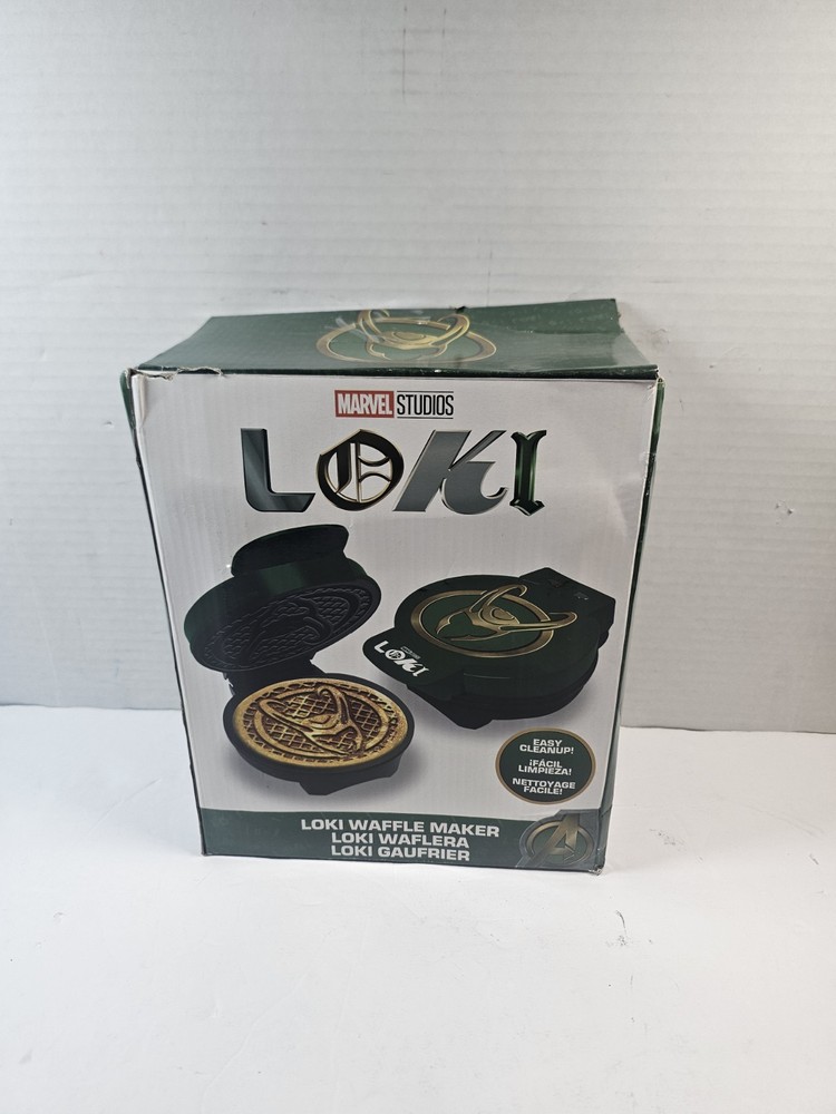 Uncanny Brands Marvel Studios Loki Waffle Maker Green Easy Clean