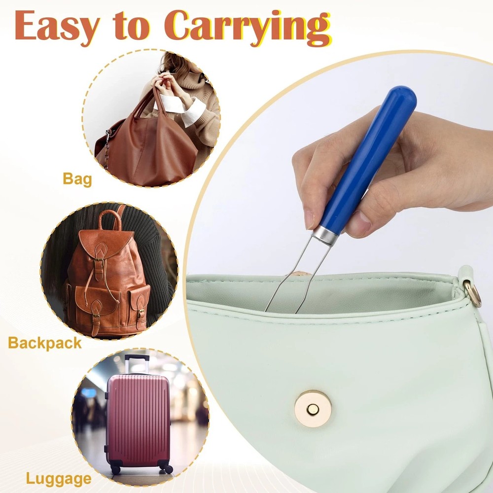 Steel Button Helper Tool for Elderly, Wide Plastic Handle Buttons Fastener Tool&