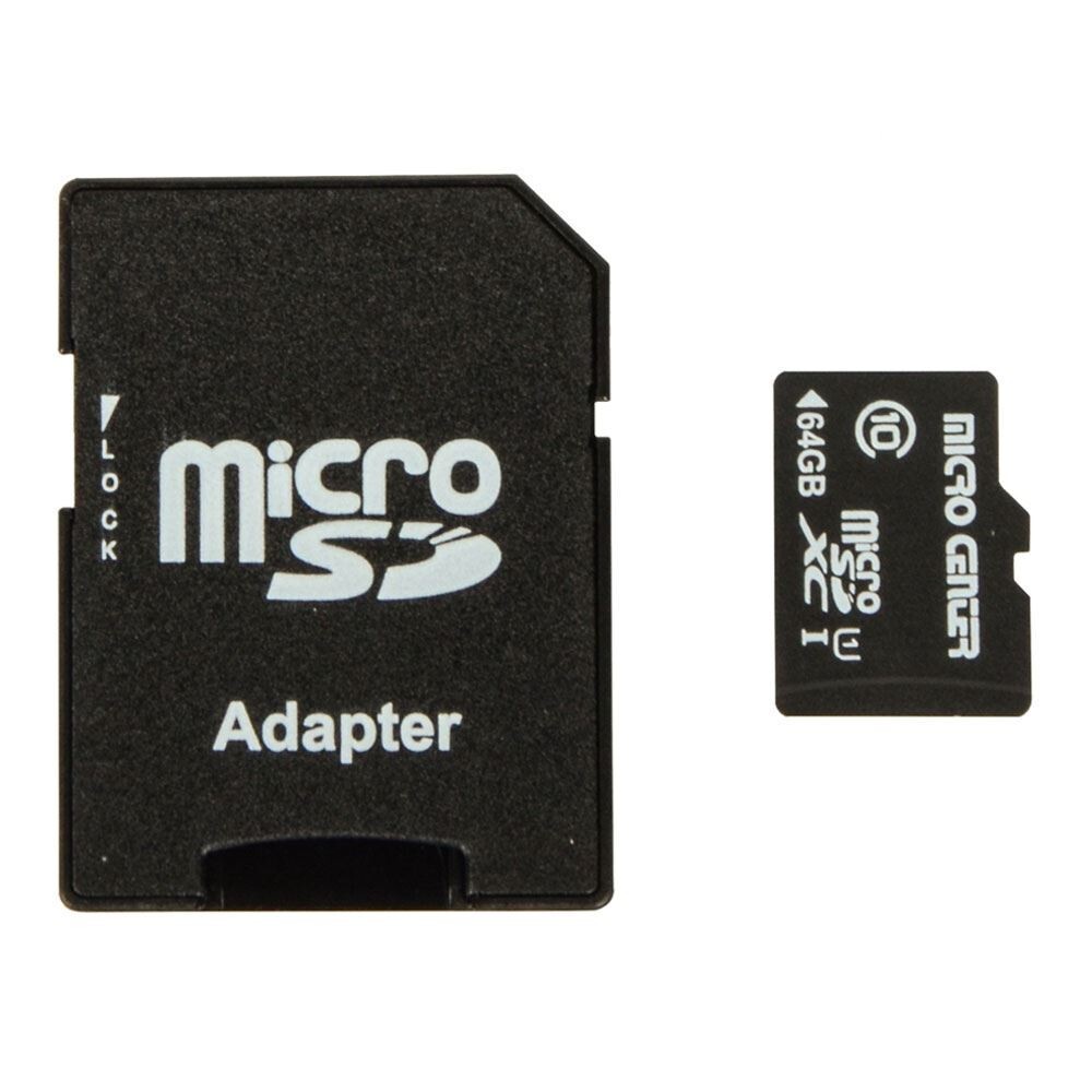 Micro Center 64GB Ultra microSDXC Class 10 Flash Memory Card with Adapter