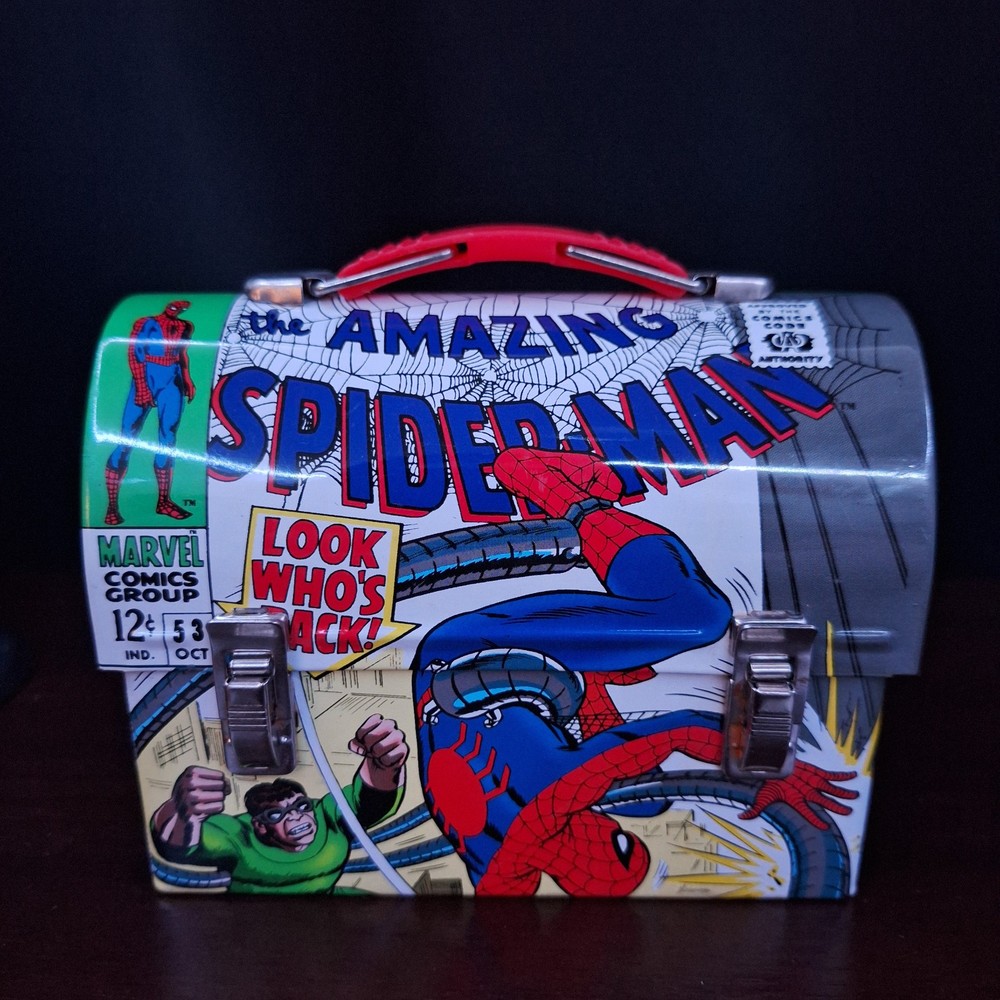 2007 Marvel Comics Amazing Spider-Man vs. Doc-Ock Mini Tin Lunchbox