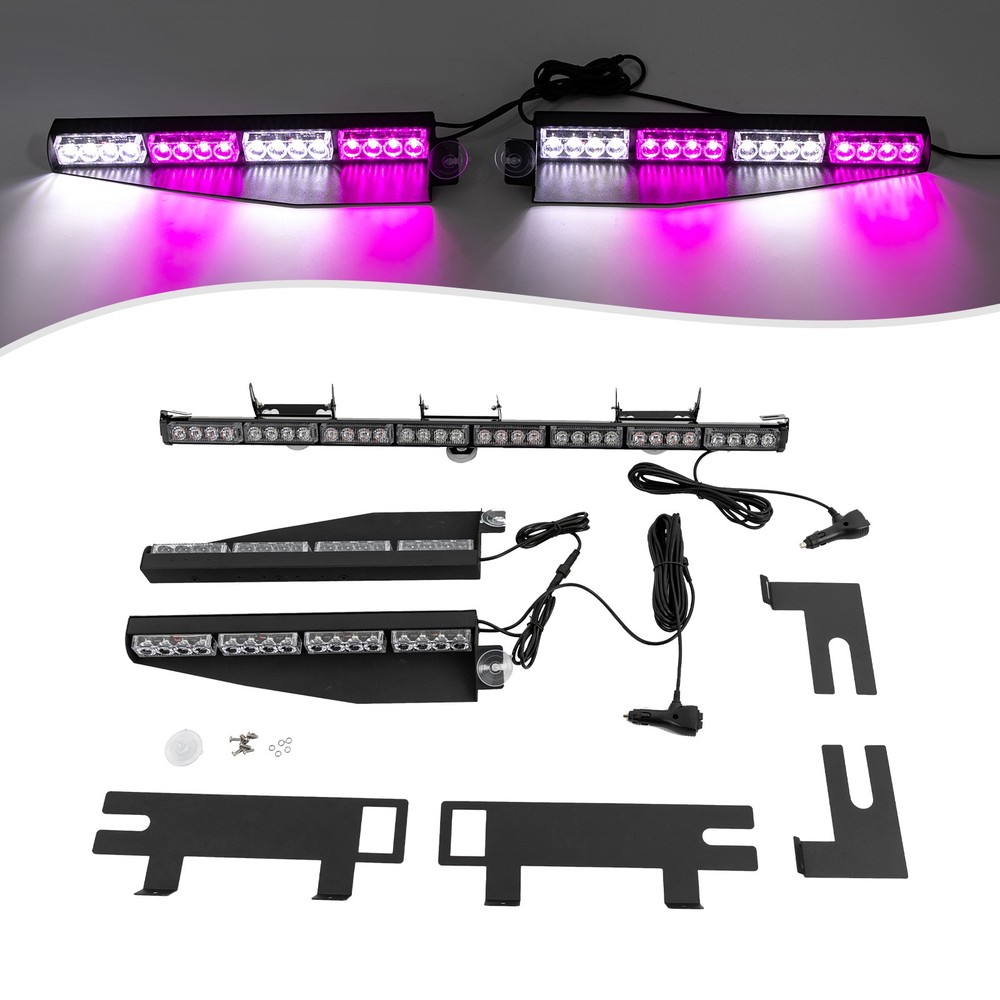 LED Strobe Light Bar Emergency Rooftop Flash Warning Traffic Advisor Waterproof