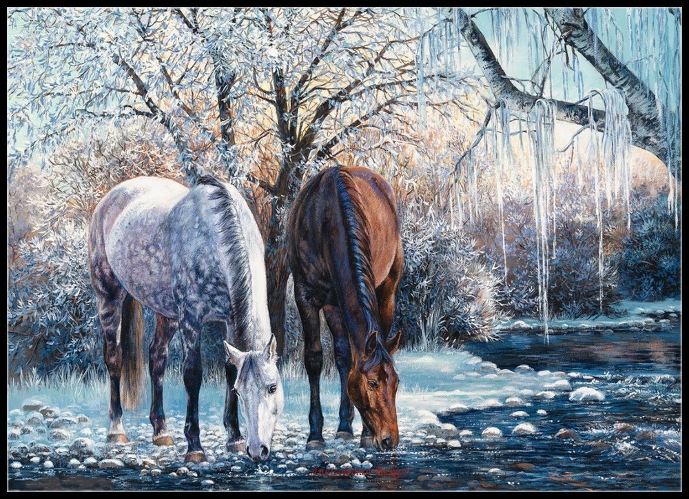 Winter's Beauty - Chart Counted Cross Stitch Patterns Needlework DIY DMC Color