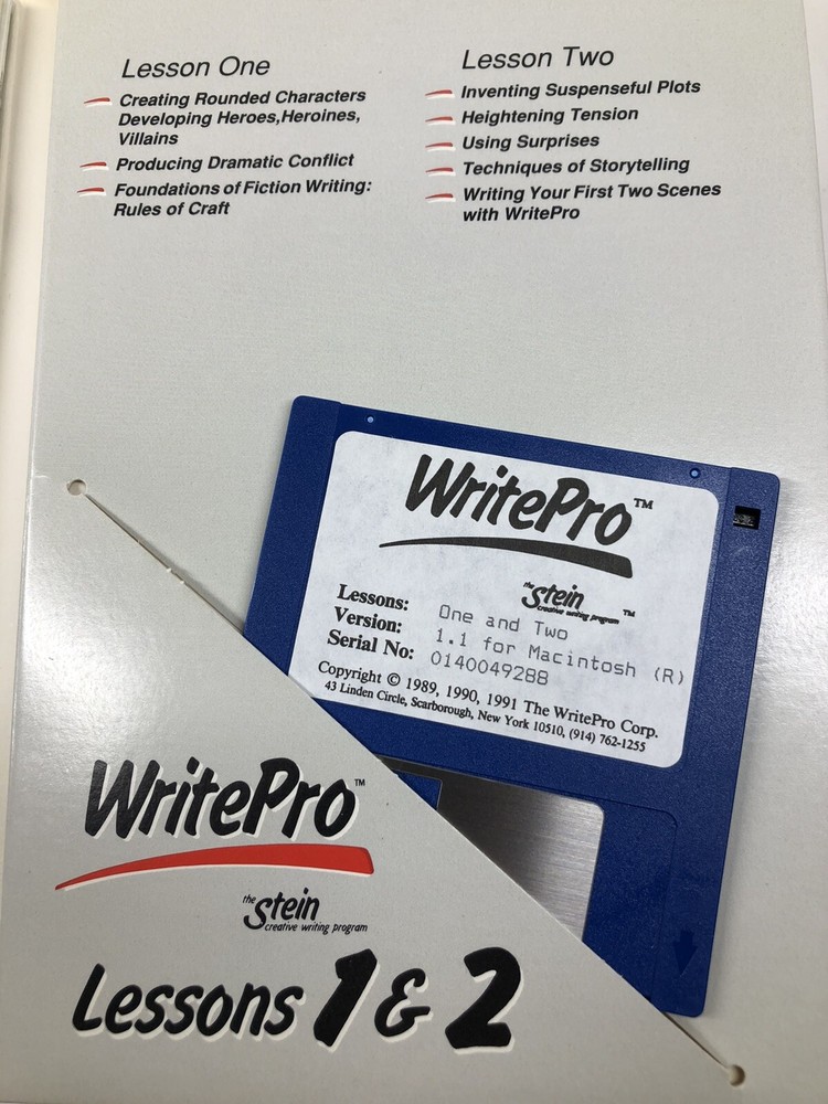 WritePro Creative Writing Lessons Software Disks 1 Through 4 For Mac