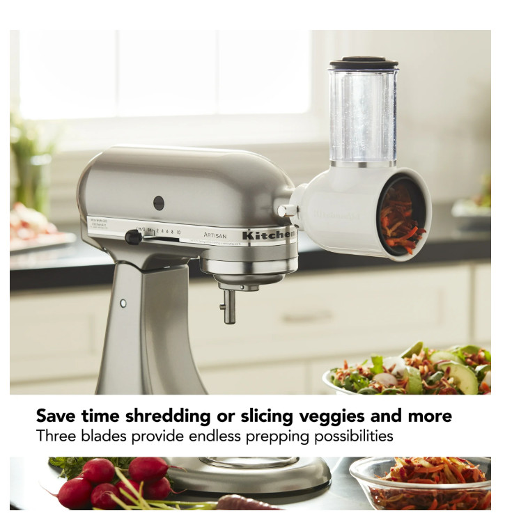 KitchenAid Fresh Prep Slicer/Shredder Attachment, White