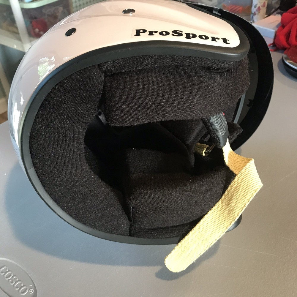 Pyrotect SA2015 Open Face Racing Helmet XS White Composite DOT w/ Box EUC
