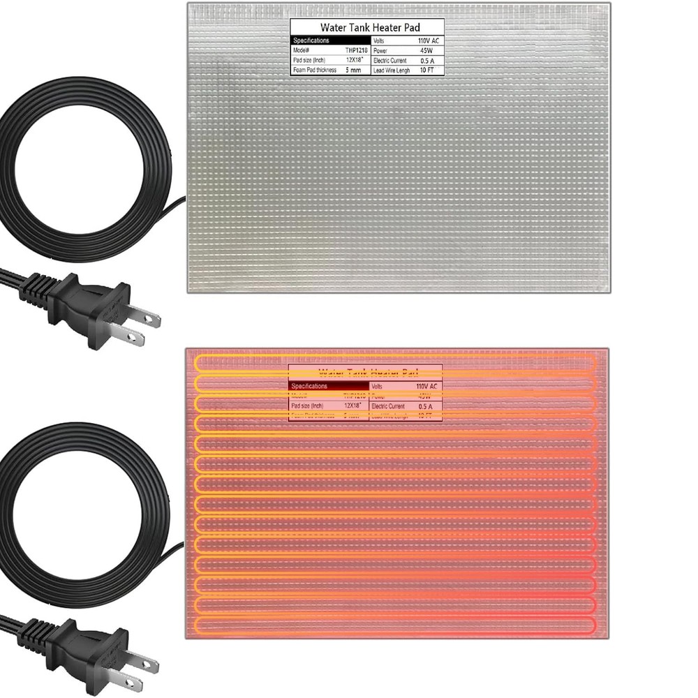 H&G lifestyles RV Holding Tank Heater Pad Use with Up to 50 Gallons Steel