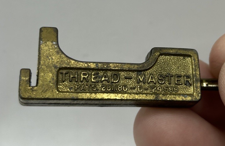 Vintage Thread-Master Automatic brass needle threader works