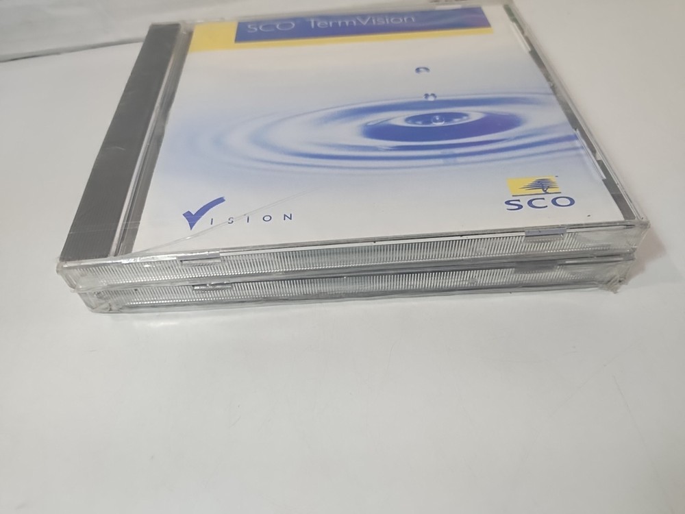 Vintage 90's SCO OpenServer Software ~ TermVision & VisionFS ~ Sealed CD-ROM PC