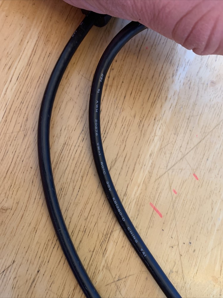 6’ 3” 15 Pin VGA Cable Same Connector Each End New Never Used