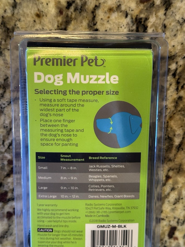 Premier Pet Dog Muzzle for Medium Dogs-Allows Panting-Adjustable