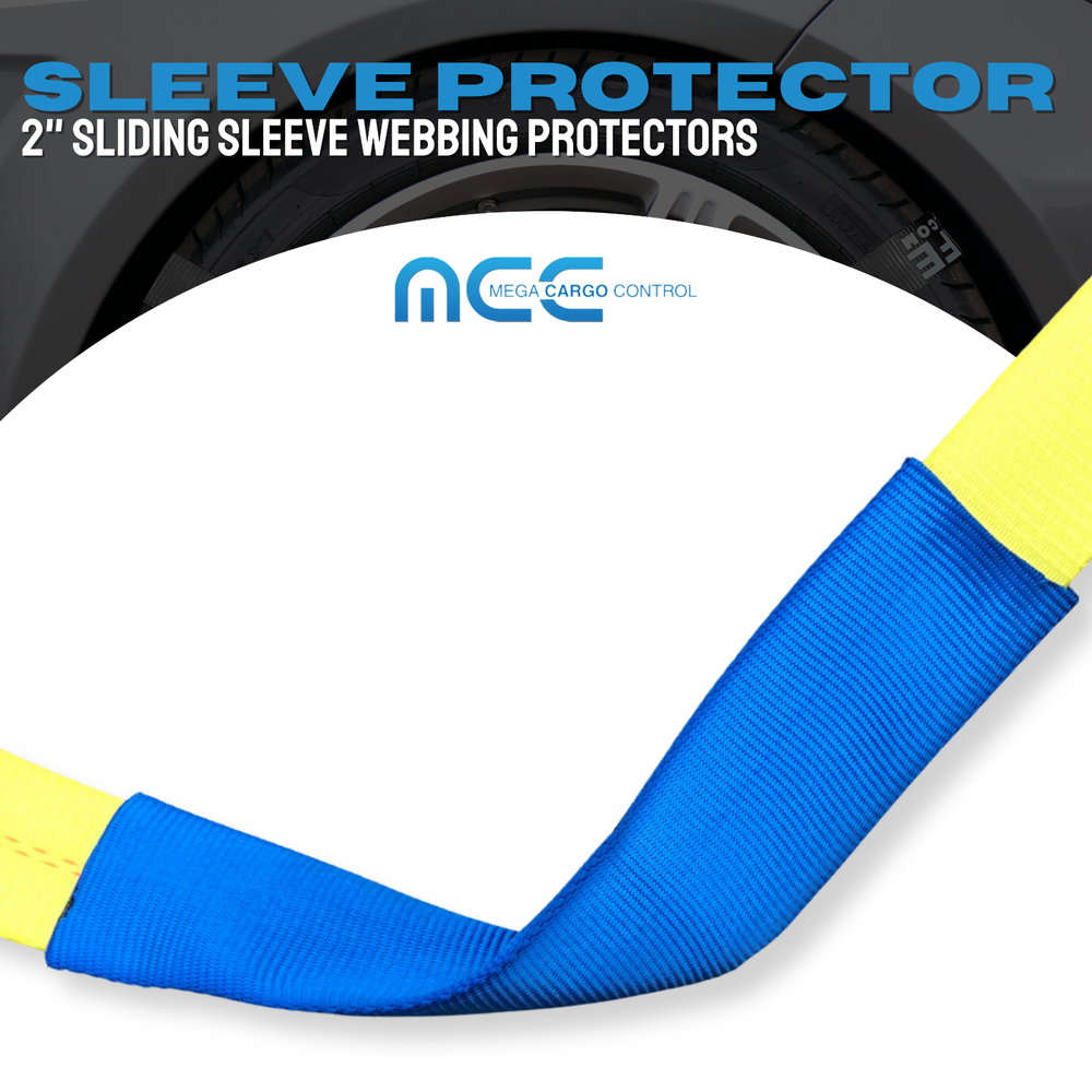 10 Pack 12" Sliding Sleeve Webbing Web Protector for 2" Ratchet Tie Down Strap