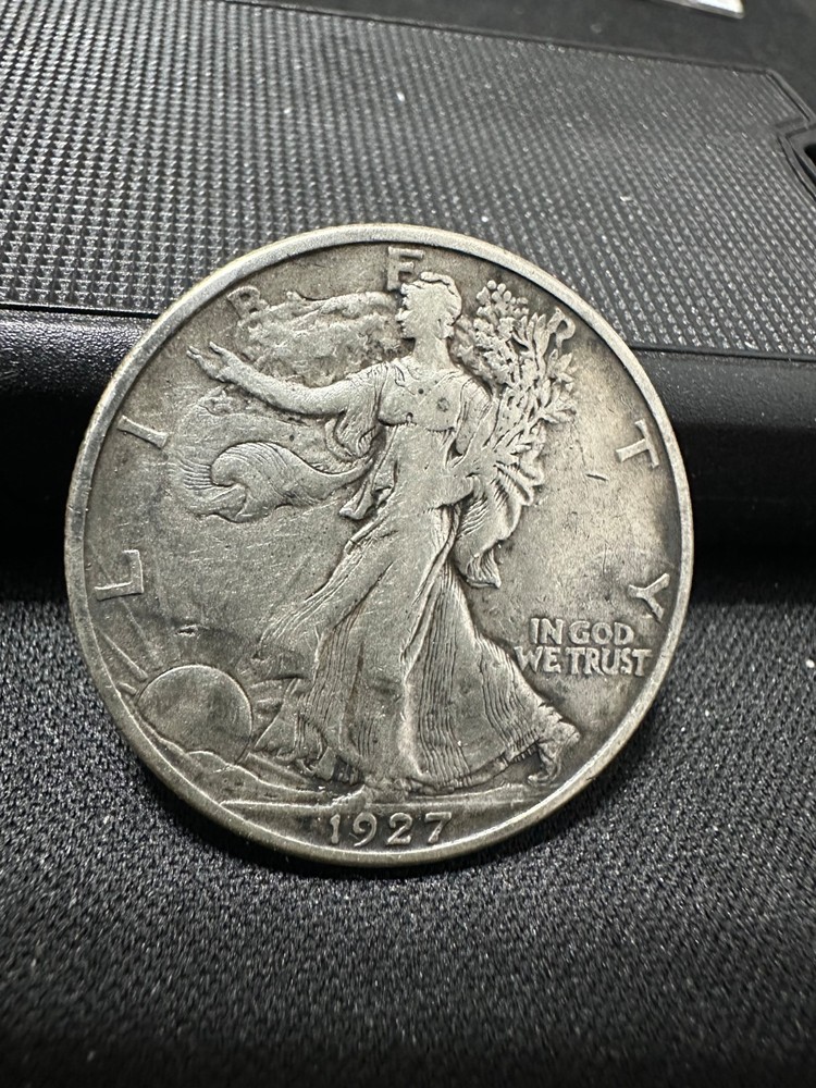 1927 s walking liberty half dollar VF-XF