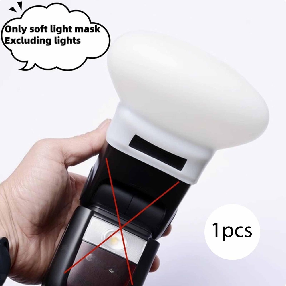 Soft Light Diffuser Flash Cap White Soft Replaces Lamp Shade Diffusion Dome for