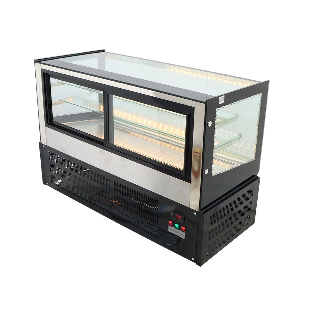 47" Desktop Refrigerated Display Cooler Cabinet Bakery Showcase Back Open 220V