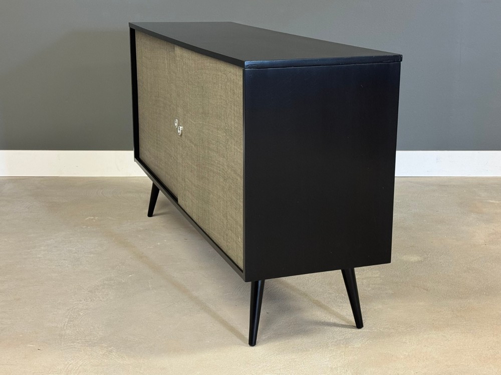 Black Lacquer Paul McCobb Planner Group 60” Credenza