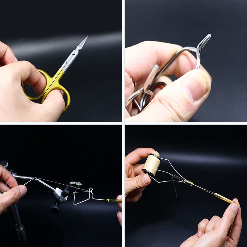 Fly Tying Tools 6PCS Combo Fly Tying Kit Fly Tying Set Fly Tying Tools Set- A