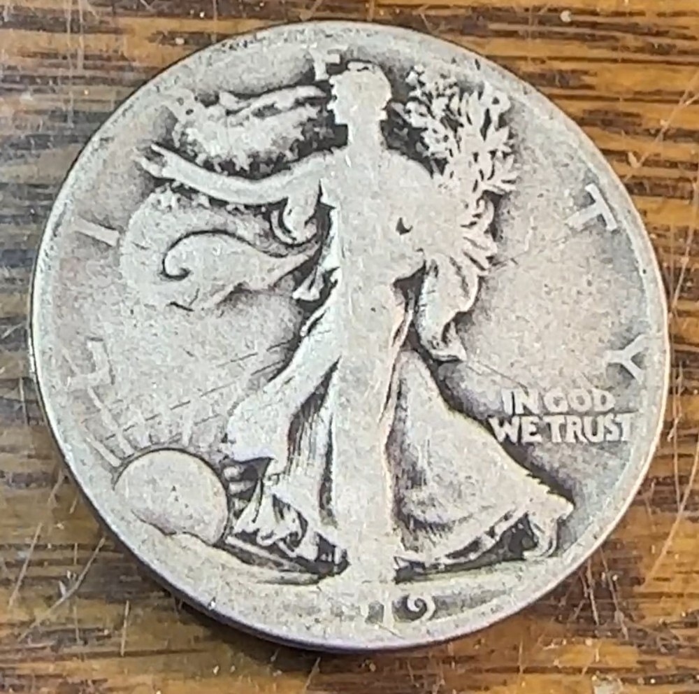 1919-D Walking Liberty Half Dollar Nice Original Good CHRC