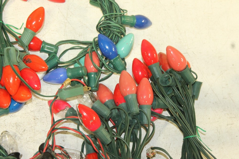C-9 Cermaic Light Bulbs All Different Colors String Light Christmas Lights