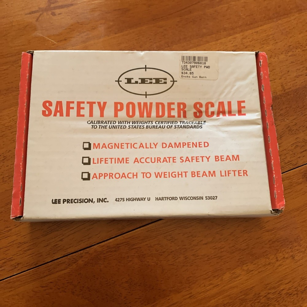 Lee #90681 Safety Powder Scale NOS