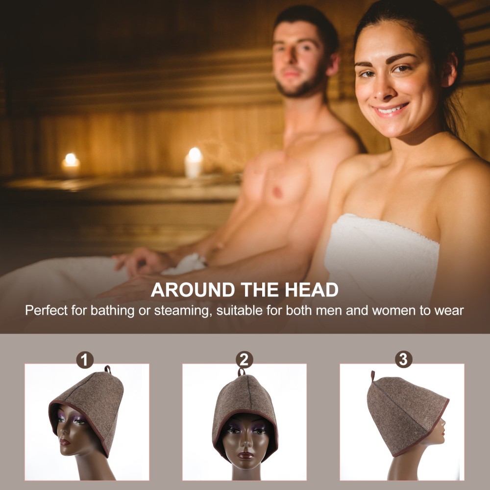 Wool sauna accessories Hat Sauna Hat for Men Wool Felt Bath