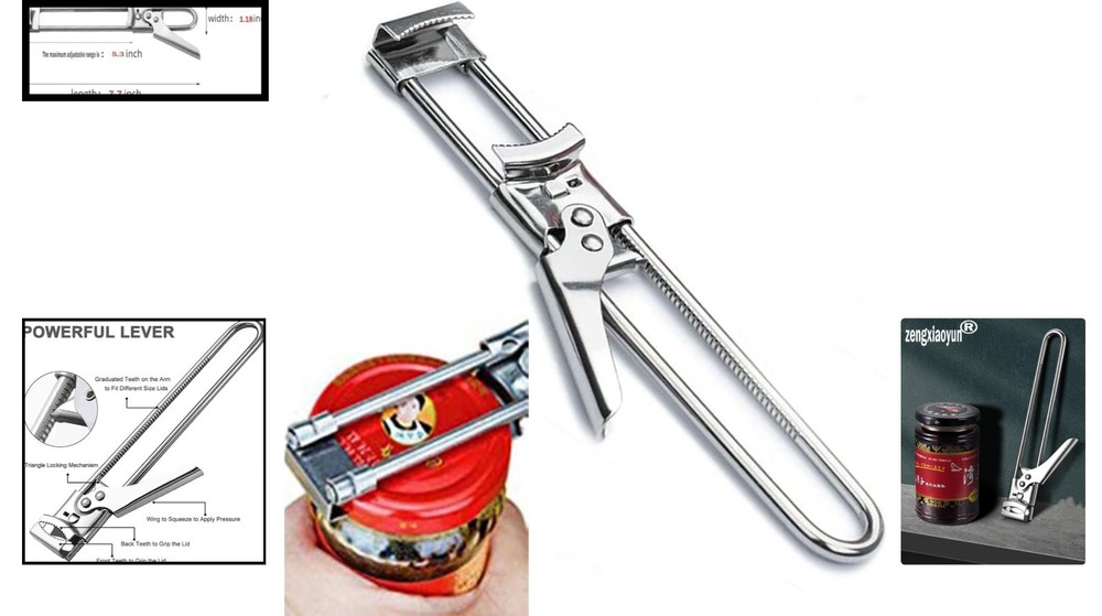 Master Jar & Bottle Opener, Adjustable Stainless Steel Tool for Every Kitchen