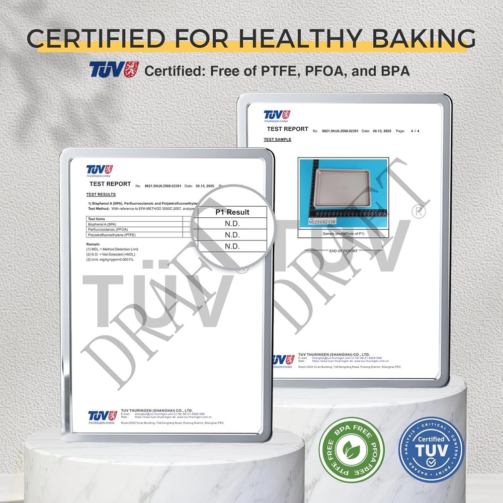 9-Piece Baking Pans Set Nonstick Stackable Non Toxic Bakeware Sets W/ Diamond