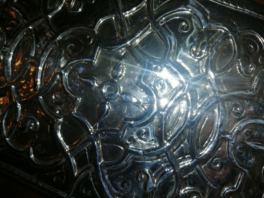 Solid silver 925 plate cm 16x11 cantilever relief 50 gr PUNCHES PRESENT