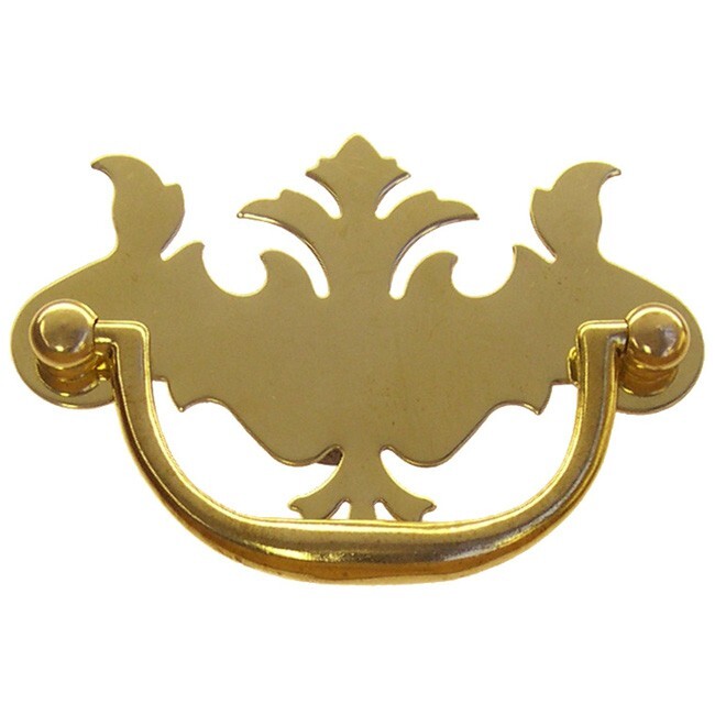 NOS Vintage 1460 Solid Brass Chippendale Drawer Pulls 3" Center