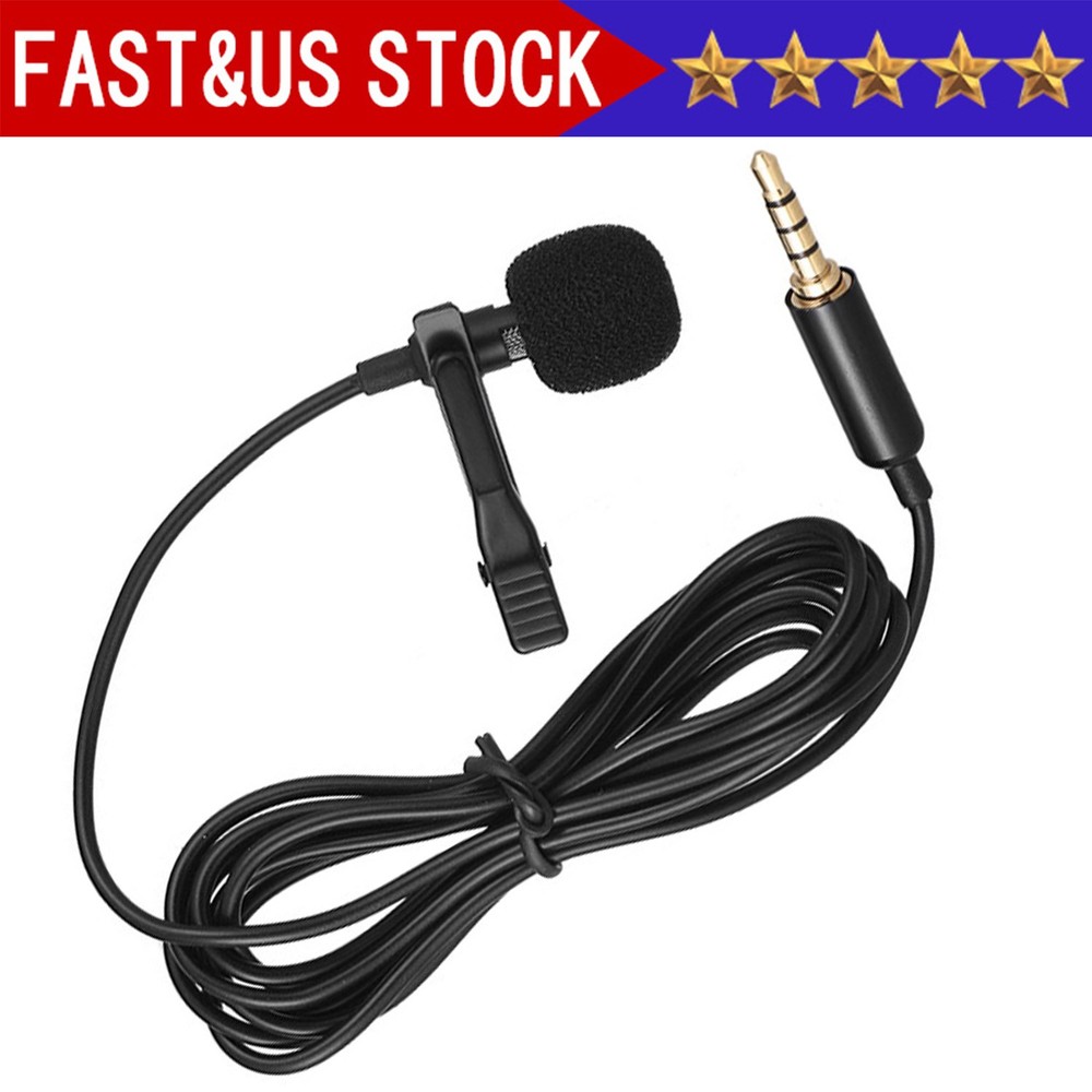 Omnidirectional Lapel Lavalier Microphone Clip-on Condenser Mini Iphone Android