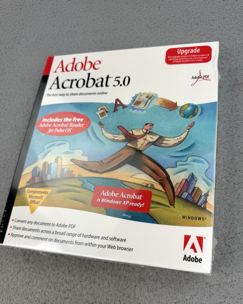 Adobe Acrobat 5.0 Windows XP New Sealed
